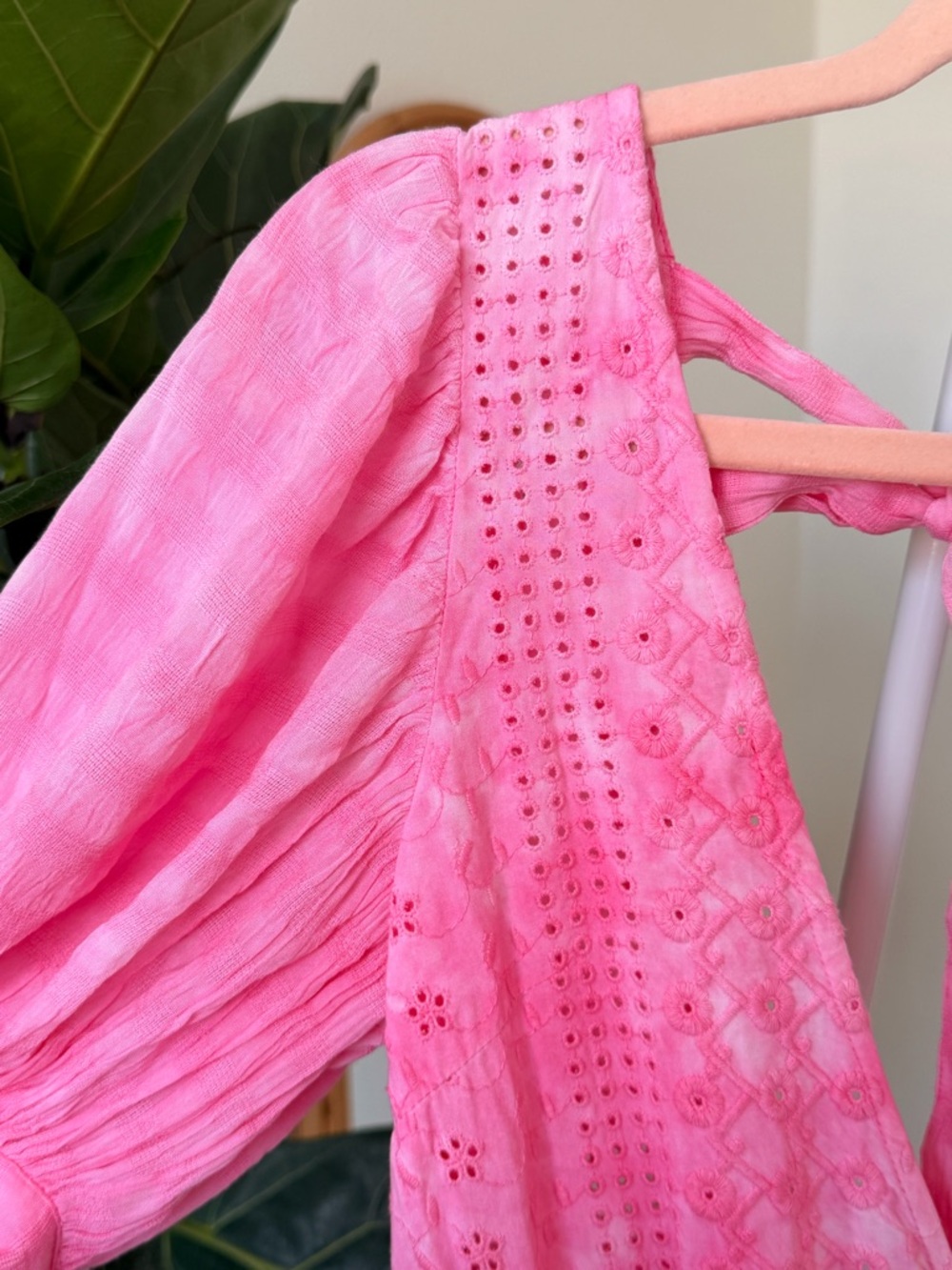 ASOS Pink Mini Dress with Smocked Waist - Picture 9 of 15